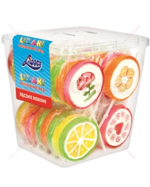 Lizaki deseniowe DUŻE MIX 50szt*26g Liwocz