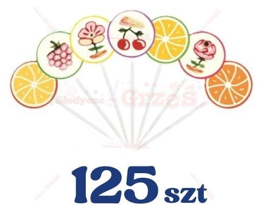 Lizaki deseniowe owocowe MIX  125SZT*8g Liwocz