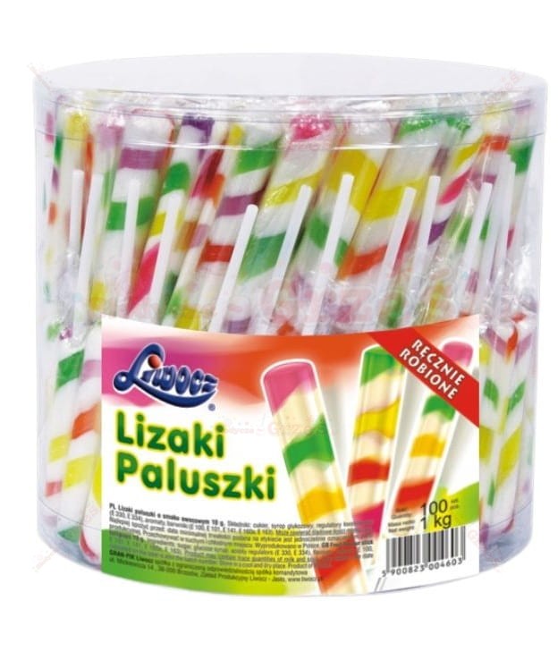 Lizaki paluszki RĘCZNIE ROBIONE 100szt*10g  Liwocz