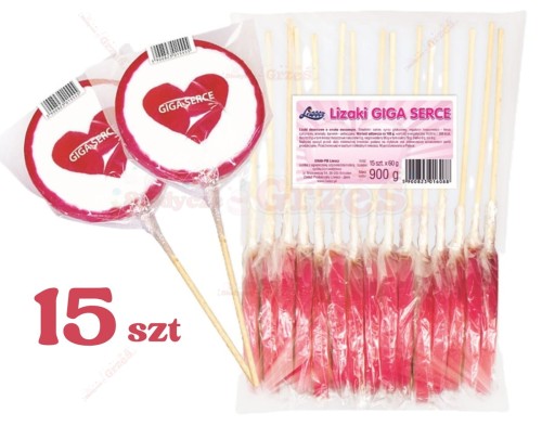 Lizaki GIGA SERCE 15szt*60g Liwocz