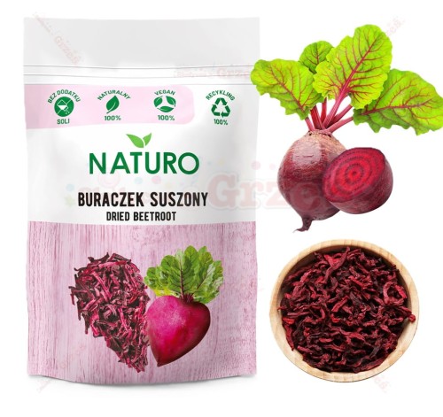 Buraczki suszone - naturalny barwnik BEZ KONSERWANTÓW 80g Naturo