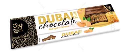 Czekolada Dubai mleczna z kadayif i orzechami nerkowca 70g Delicadore