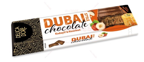 Czekolada Dubai z kadayif i orzechami laskowymi 70g Delicadore