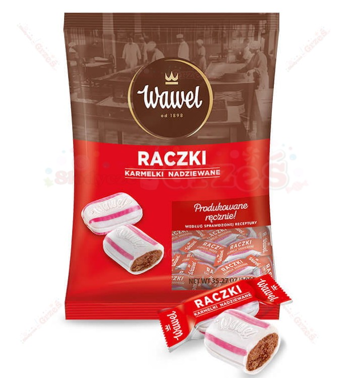 Raczki - karmelki nadziewane orzechowo-rumowe 1kg Wawel