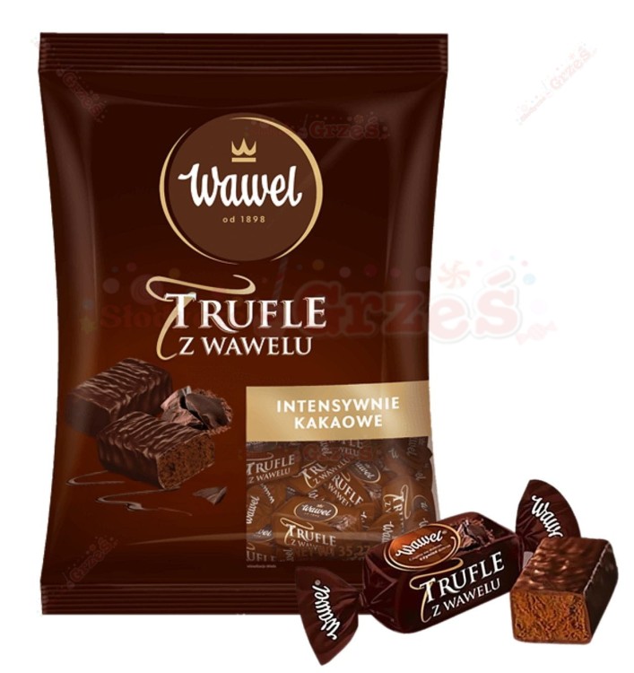 Trufle z Wawelu w czekoladzie, intensywnie kakaowe 1kg Wawel