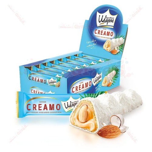 baton Creamo KOKOS - baton z kremem kokosowym i migdałami 16szt*29g Aim Foods