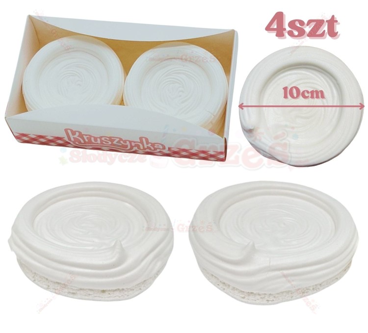 Korpusy - gniazdka bezowe 4szt - śr.10cm MONOPORCJE Pavlova Kruszynka