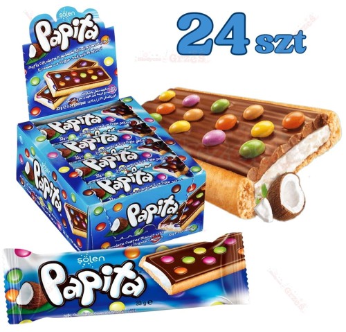 24x Baton Papita KOKOSOWY z drażami 33g Papita