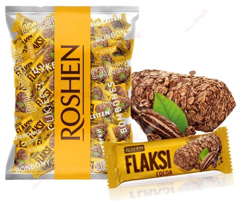 Flaksi - chrupiące cukierki kakaowe z waflami 500g Roshen