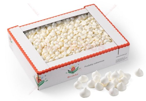 Beziki mini bezy białe do ciast i deserów 1kg Brześć