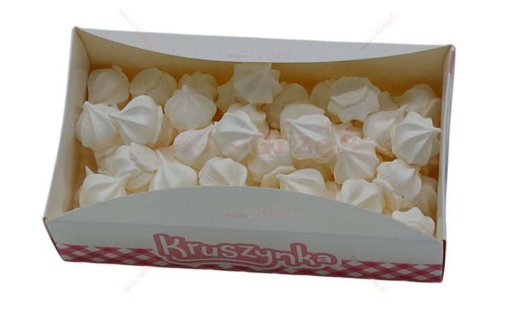 Beziki białe, mini bezy - gwiazdki bezowe do ciast, deserów, tortów 100g Kruszynka