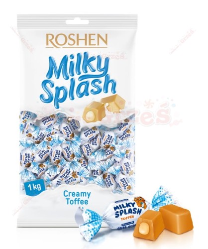 Milky splash - cukierki toffi 1kg Roshen PROMO