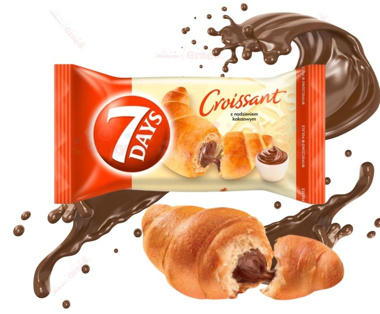 Rogal 7days z nadzieniem kakaowym, croissant kakao 60g 7days