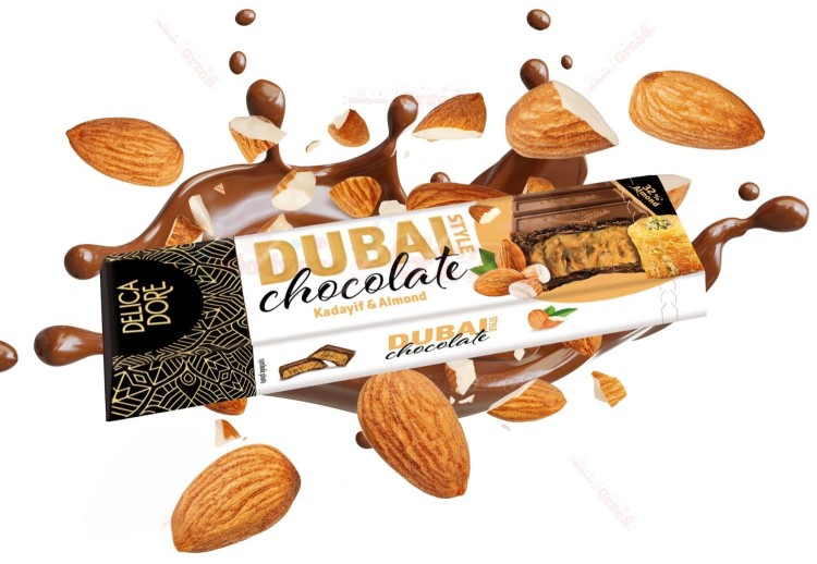 Czekolada Dubai z kadayif i migdałami 70g Delicadore