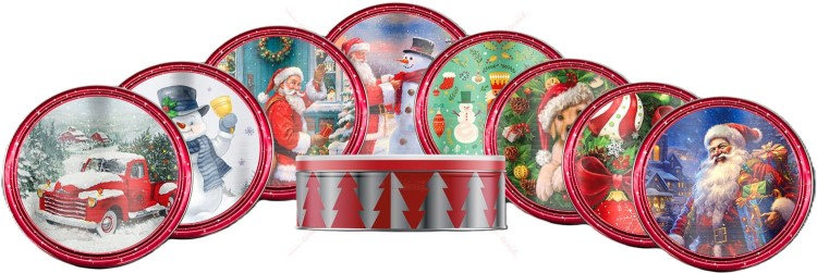 Ciastka maślane PUSZKA Boże Narodzenie 340g Delisana | ciastka w puszce Święta