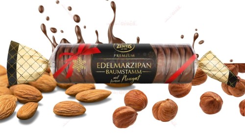Baton marcepanowy z nugatem w czekoladzie 100g Zentis