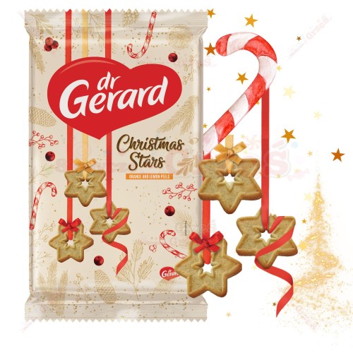 Herbatniki - gwiazdki na choinkę - Christmas Stars 140g Dr Gerard | ciastka ŚWIĘTA
