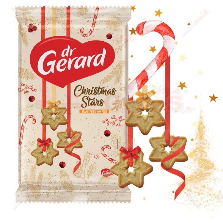 Herbatniki - gwiazdki na choinkę - Christmas Stars 140g Dr Gerard | ciastka ŚWIĘTA