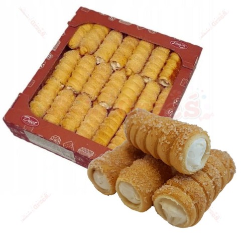 Kruche rurki z kremem waniliowym 1,5kg Duet | ciastka rurki nadziewane