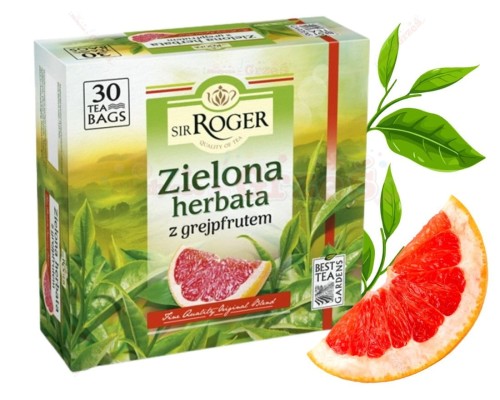 Herbata zielona z grejpfrutem, ekspresowa 30*1,7g Sir Roger